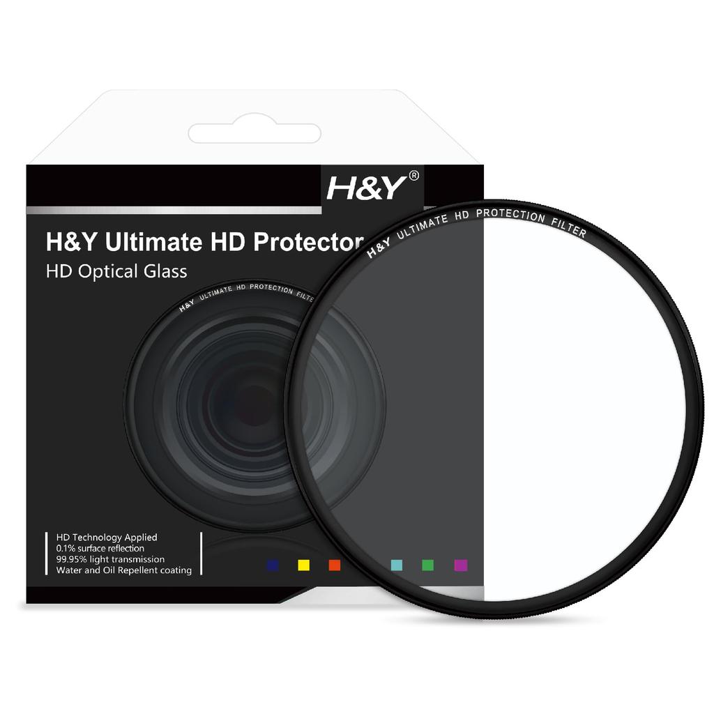 Ultimate HD Protector Lens High Thin Knurled and UL77 H&Y Filter, 77mm, Screw-in, 0.1% Reflectance, Flatness, Frame, Finish, Anti-Static,