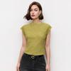 Summer Knitted Jacquard Short Sleeve Top Slim Short Women's T-shirts