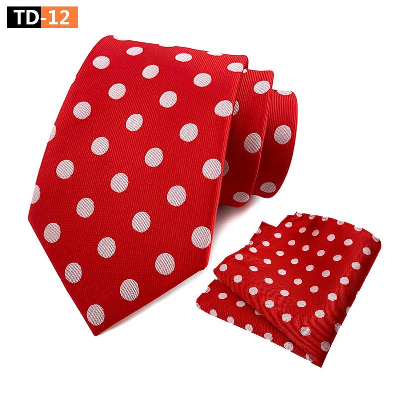 Suit Polka Dot Polka Dot Elegant Atmospheric Suit Tie Pocket Towel Suit