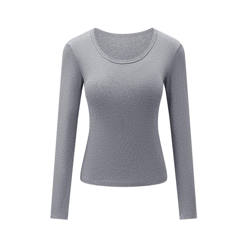 Women's White Slim-Fit U-Neck Short-Sleeve T-Shirt - Versatile, Stylish, Solid Color, Summer Essential