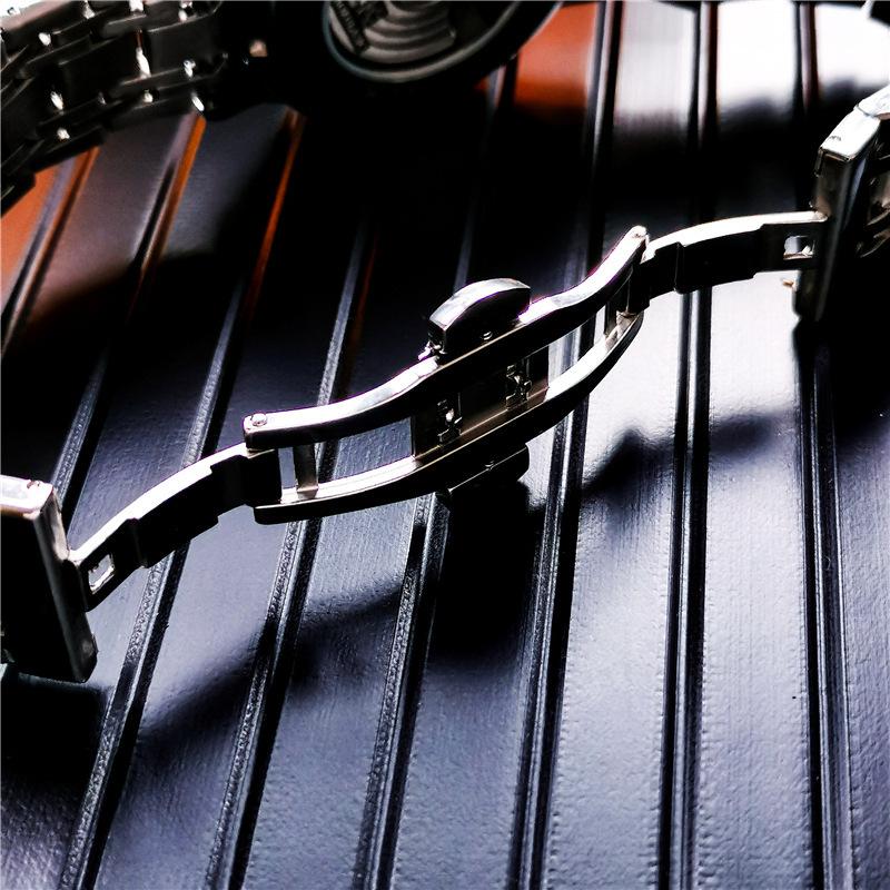 Men's Hollow Bottom Fully Automatic Mechanical Watch Stainless Steel Butterfly Buckle Trendy Men's Watch