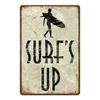 Vintage Hawaii Surfs Up Beach Welcome Metal Tin Sign  Ocean Poster for Cafe Bar Outdoor Decor Home Wall Decoration