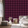 Halloween Plaid Wallpaper Burgundy and Black for Living Room and Bedroom 50x1000