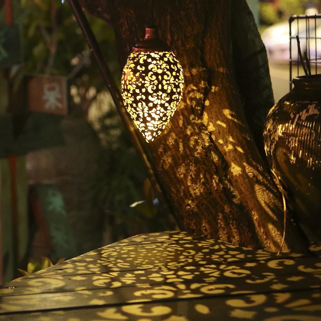 2PC Per Set Water Drop Shaped Outdoor Solar Projection Light Waterproof Outdoor Light for Garden Patio Lawn Pathway Yard Decor