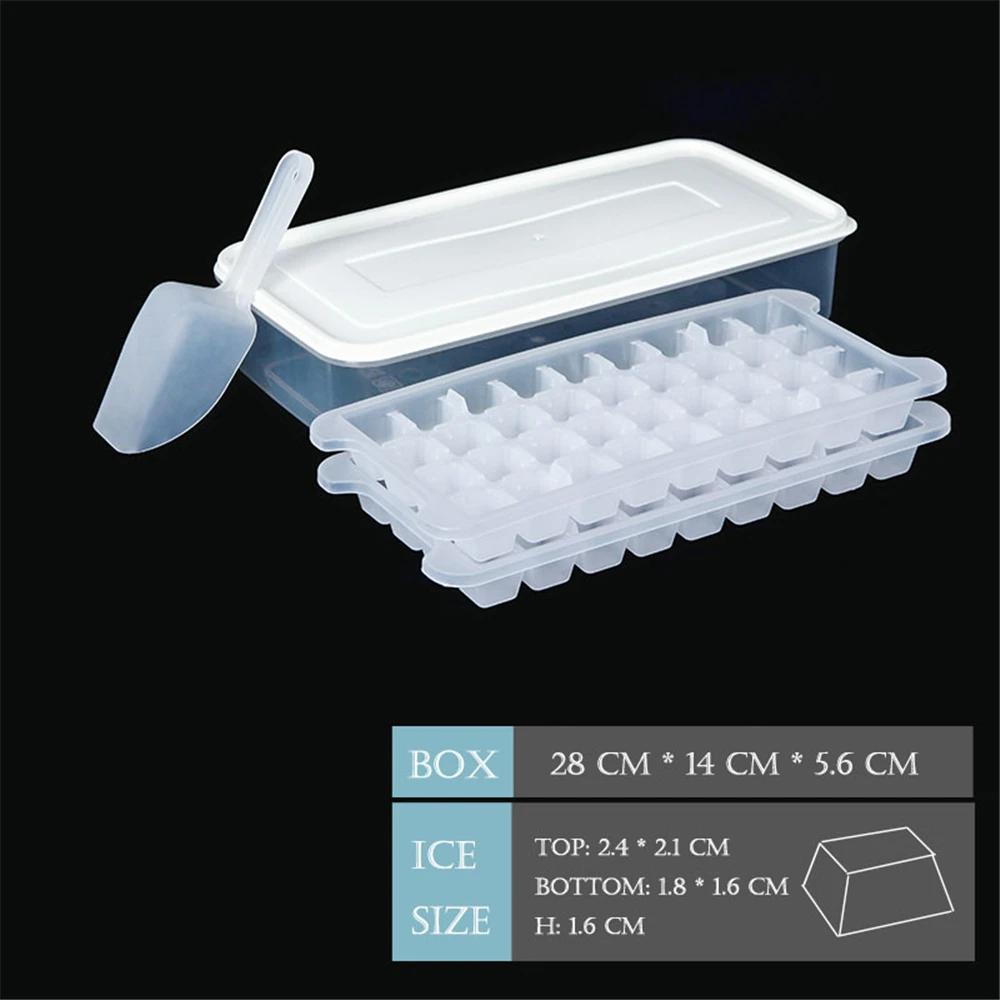Small Ice Cube Mould Box with Lid Scoop Fruits Popsicle Maker Molds Tray Ice Cream DIY Tool Kitchen Refrigerator Accessories