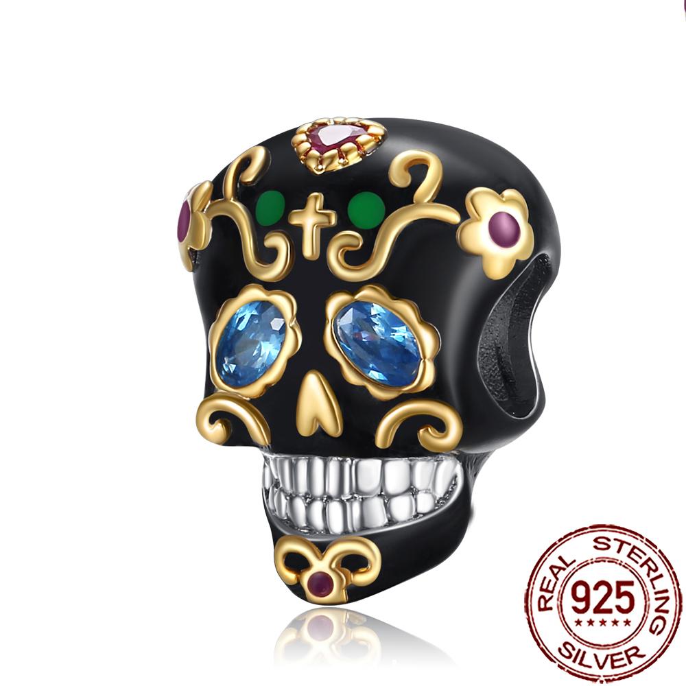 Gothic Charms Copper Halloween Nightmare Skull Skeleton Voodoo Doll Beads Fit Bracelet Necklace Diy Jewelry