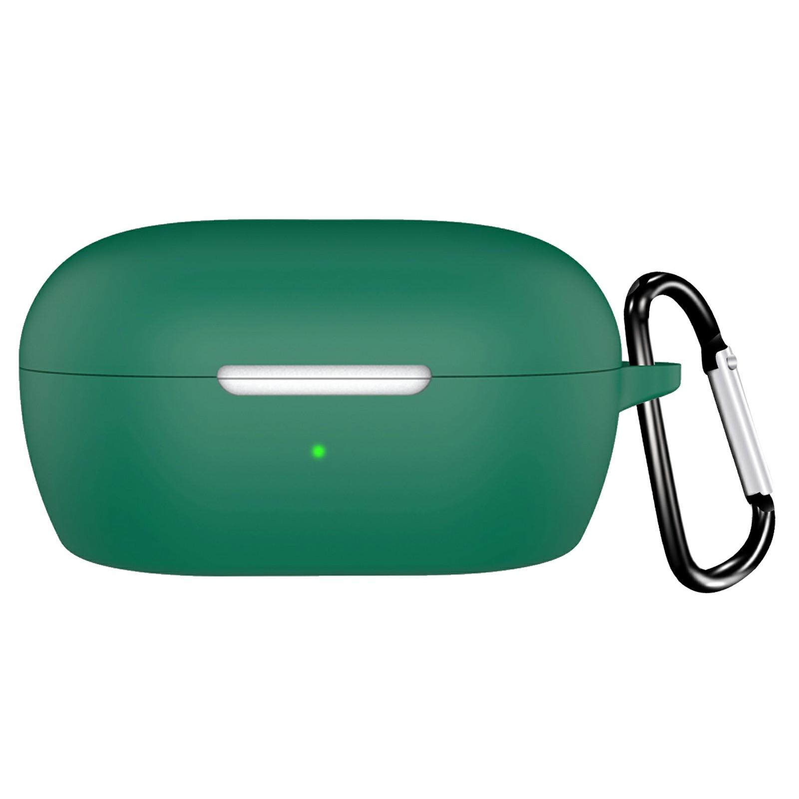 

For Bose QuietComfort Protective Case Bluetooth-Compatible Earbuds Silicone Cover with Hook Blackish Green