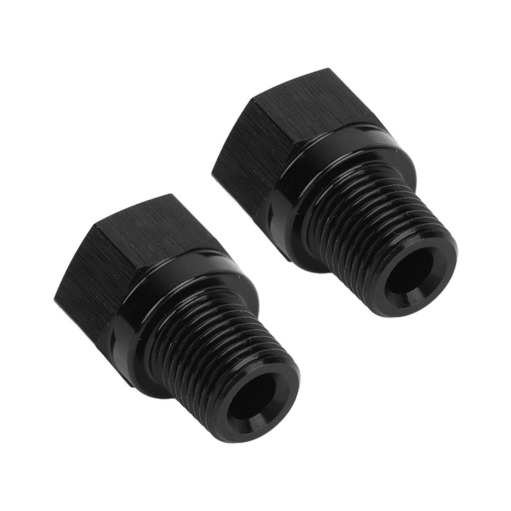 2Pcs 1 8in NPT Male to M10 X 1.0 Female Aluminum Alloy Oil Pressure Gauge Take Off Adapter for Vehicle