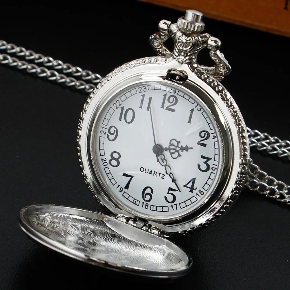 10pcs/Lot Wholesale Vintage Silver Pocket Watch with Truck Pattern Necklace Clock Gift for Men Women Drivers Reloj De Bolsillo