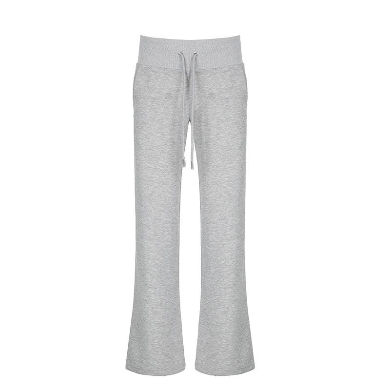 American Street High Waist Solid Color Flare Leggings: Slimming, Foldover Waist Sweatpants