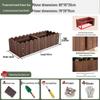 Carbonized Wood Outdoor Planter Box – Antiseptic Rectangular Flower Trough for Home, Courtyard, or Balcony.