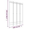 350166 vidaXL Cloison de séparation 4 panneaux Blanc 160x220 cm Tissu