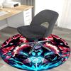 1pc Anime Design Round Carpet - Demon Slayer Theme, Office Chair Mat, Non-Slip Rug for Home Decor, Seasonal Gift, Suitable for Office, Living Room