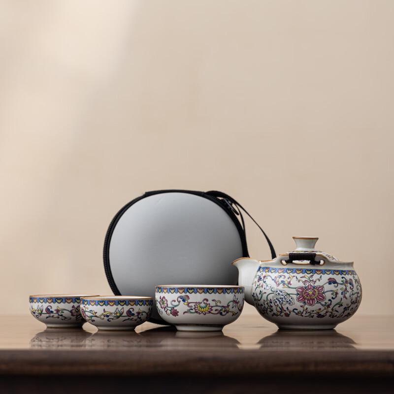 Tao Zhide Portable Ru Kiln Travel Tea Set