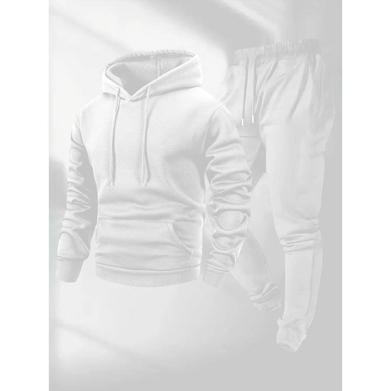 Men's Spring & Autumn Casual Hoodie Sports Set - Luxurious American Style Two-Piece
