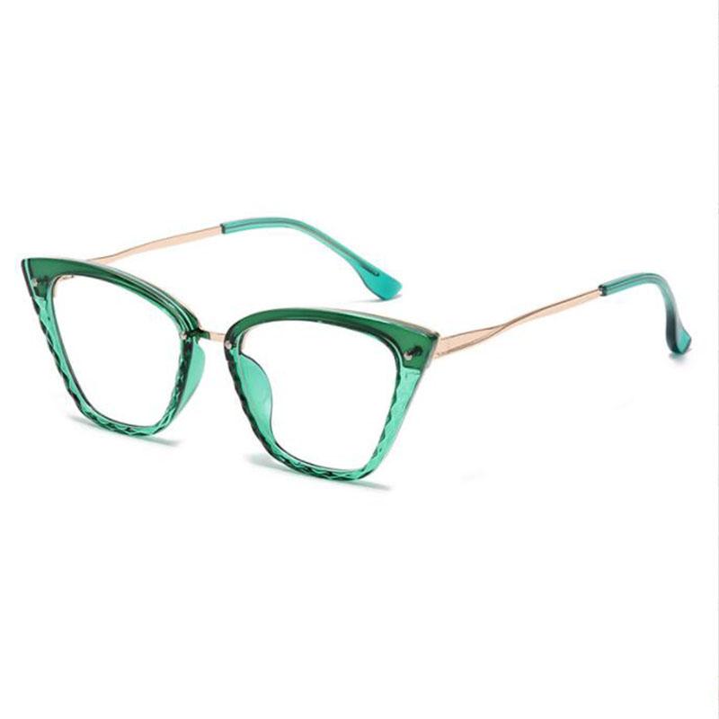 Damskie Okulary Korekcyjne Vintage Trapezoidalne Kryształowe Okulary do Myopii Soczewki Minus -1.0 -1.5 -2.0 Do -6.0