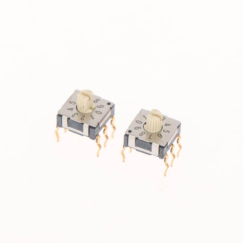 2Pcs Mini Encoder Rotary Encoder Switch Bcd8421 Multi Gear Band Knob Switch Smd Band Switch