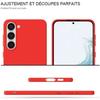 Protective Case - E.F.CONNECTION - Samsung Galaxy S23 - Red - Silicone - Reinforced Protection