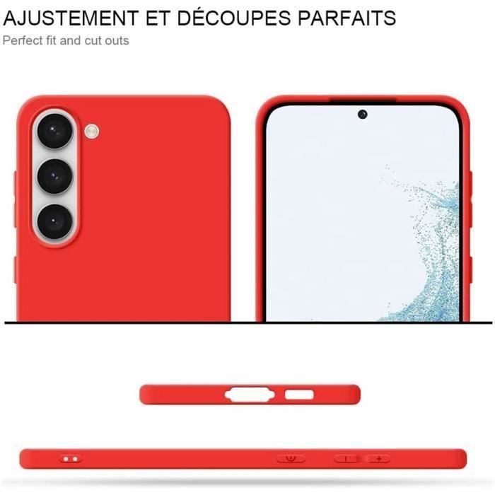 Protective Case - E.F.CONNECTION - Samsung Galaxy S23 - Red - Silicone - Reinforced Protection