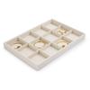 Oirlv Large Jewelry 12 Linen for and Stylish and Display Compatible with Qualified P00202 Tray, Compartments, Fabric, Watches, Bangles, Necklaces,