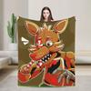 Halloween Five Nights Horror Game Blanket Flannel Print  Portable Lightweight Thin Throw Blanket for Home Bedroom Quilt