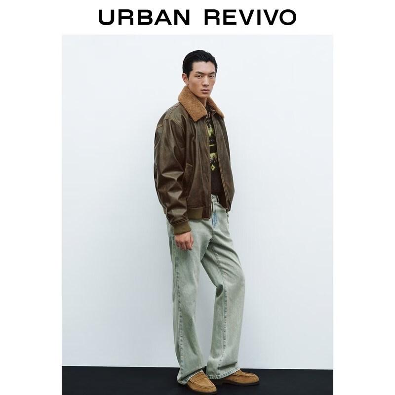 UR Men s Retro Barn Style Oversized PU Jacket M