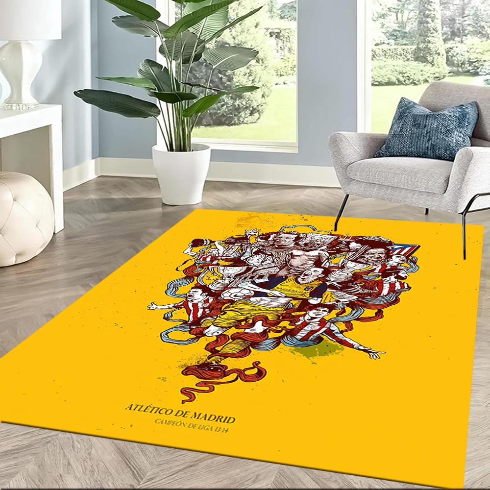 Atletico Madrid Area Rug Perfect For Study Room Balcony Foyer Dormitory Antislip Rug Office Home Decor Perfect Gift For Womenmen