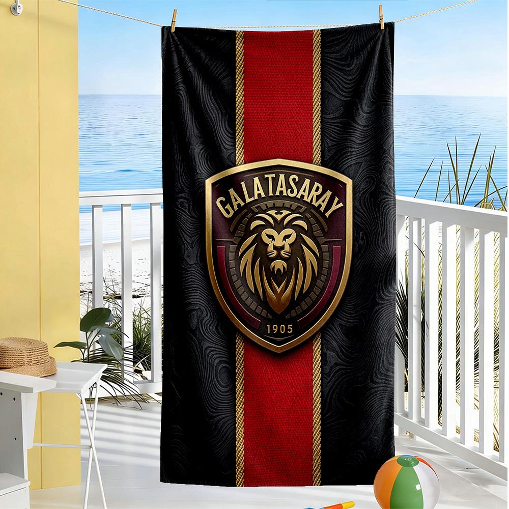 Galatasaray Beach Towel Super Soft Microfiber Quickdry Fabric Comfortable Lightweight