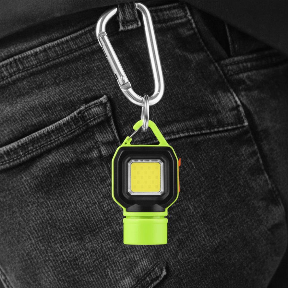 Portable Outdoor Flashlight Keychain Rechargeable LED Mini Light Keychain  Camping