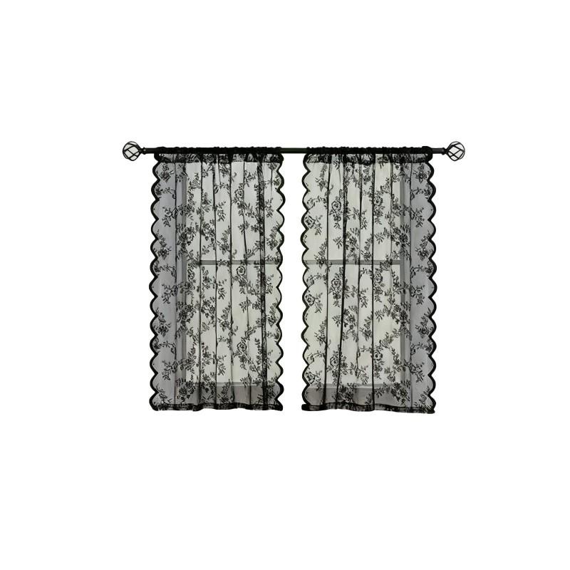 

Lace Curtain Rod-pocket Semi-Blackout Gauze Curtain Decorative Curtains 75*60cm