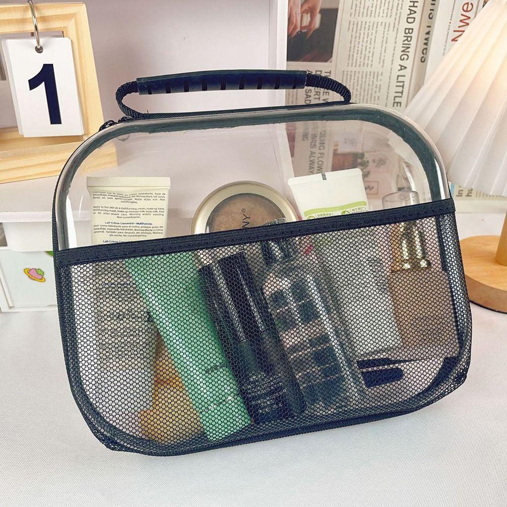 Front Mesh Pocket Clear Travel Storage Case Waterproof Blocks Toy Storage Bin  Small Items