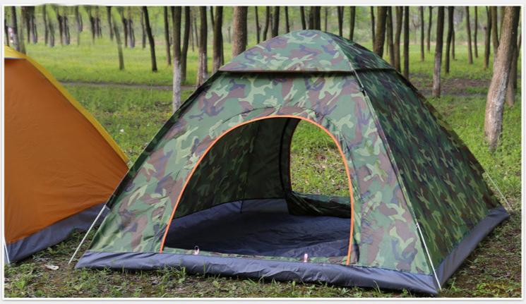 Tourist Camping Tent for Holidays, Automatic, 3-4 People, Strong Camouflage