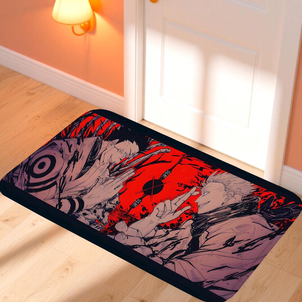 Jujutsu Kaisen Doormat Gojo Satoru Foot Mat Room Mats Bedroom Rug Home and Decoration Motorcycle Carpet for Kitchen Non-slip Pad