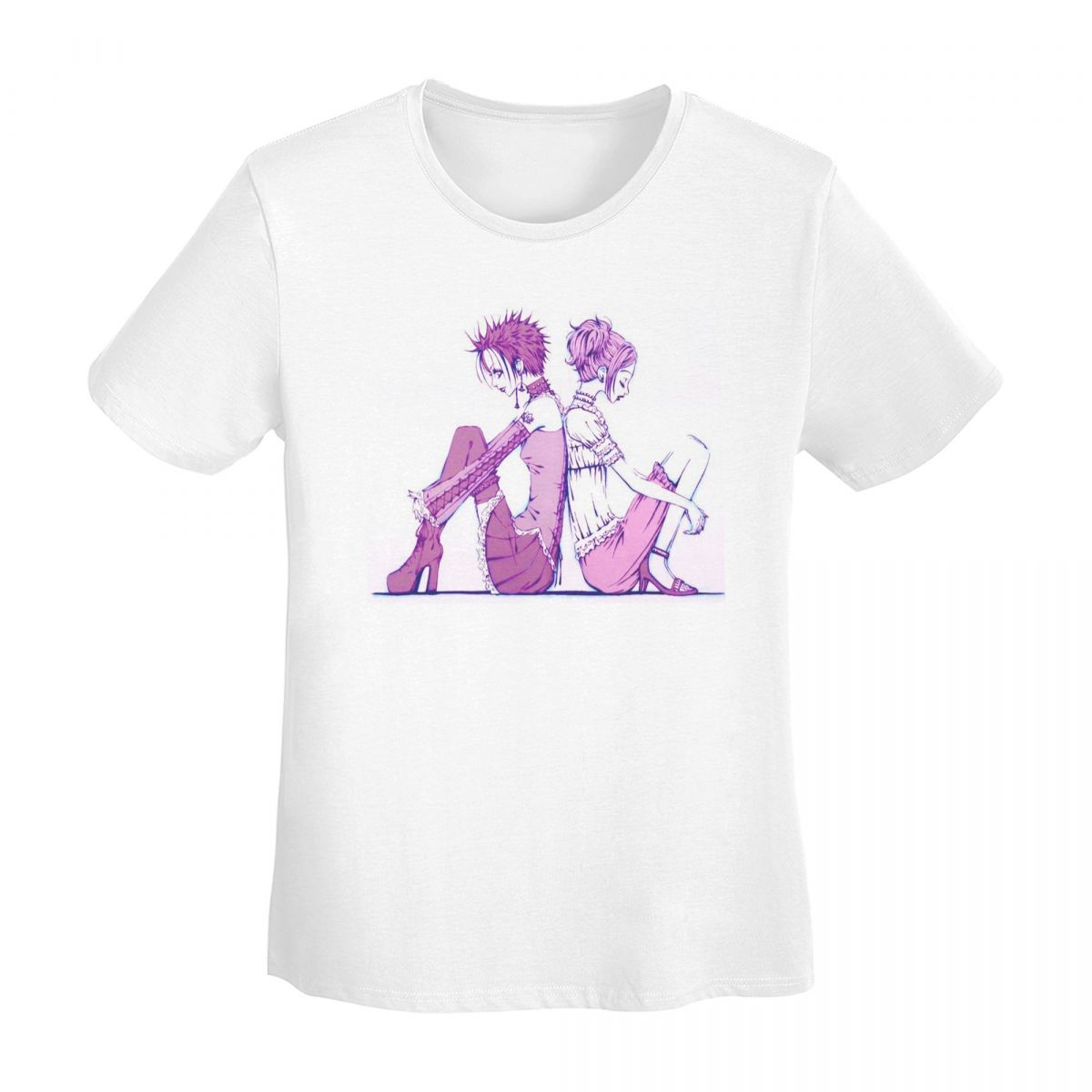 

Shoujo Unisexga Anime Nana TShirt Women Short Sleeve T Shirts Round Neck Clothing Cotton Summer Tees Streetwear S