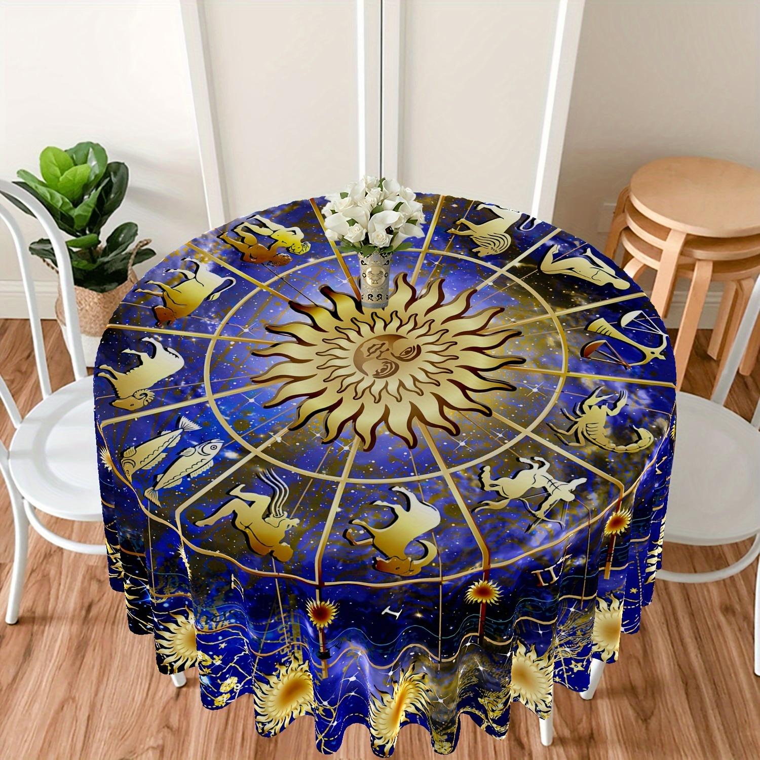 Drapeaux de table, Nappes, Motifs de mode. Convient pour les réunions de famille, les dîners, les cafés, les fêtes de Noël et les goûters cosy. 140x140cm