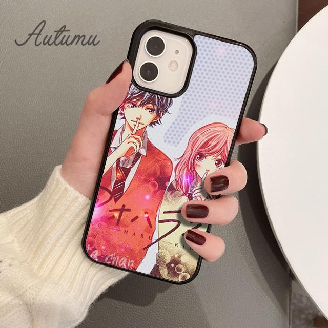 Pouzdro na telefon s motivem anime Ao Haru Ride Kiss pro iPhone 11 12 13 14 Pro Max mini X XR XS SE 2020 6S 7 8 Plus Samsung Galaxy S21 S22