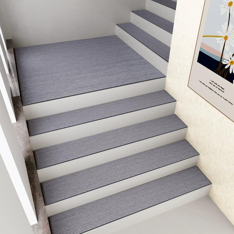 Trimmable Solid Wood Stair Mat Solid Color Step Mats Self-adhesive Non Slip Carpets Marble Tiles Step Stickers DIY At Will Silencing Noise Reduction