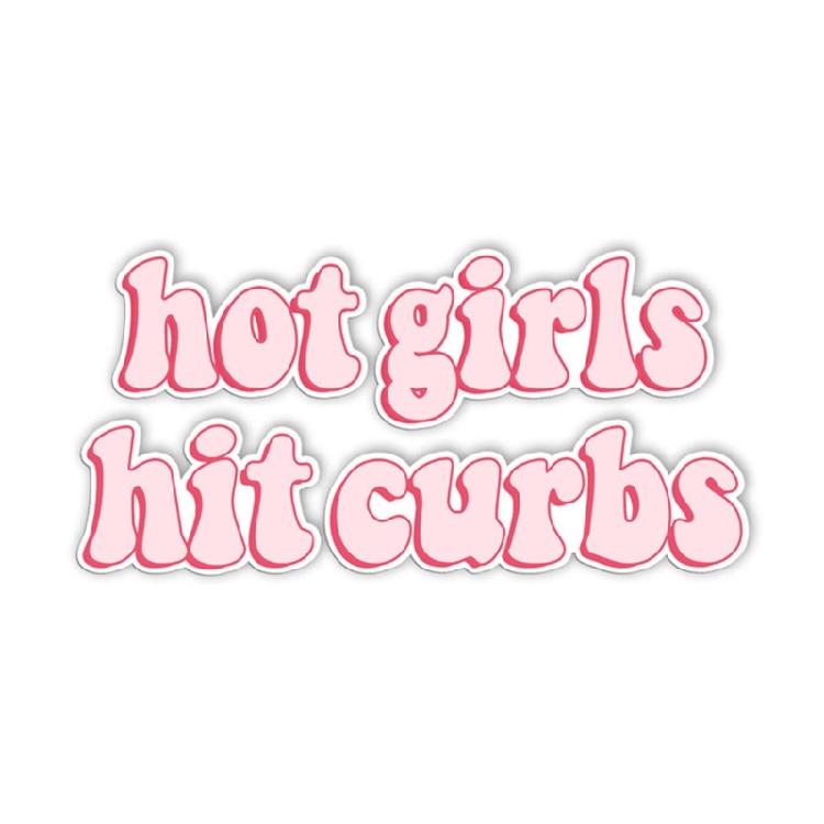 

Adhesive Car Window Bumper Decors Sticker Hot Girls Hit Curbs Decal Decorative Accessories Car Window Sticker Decal 1