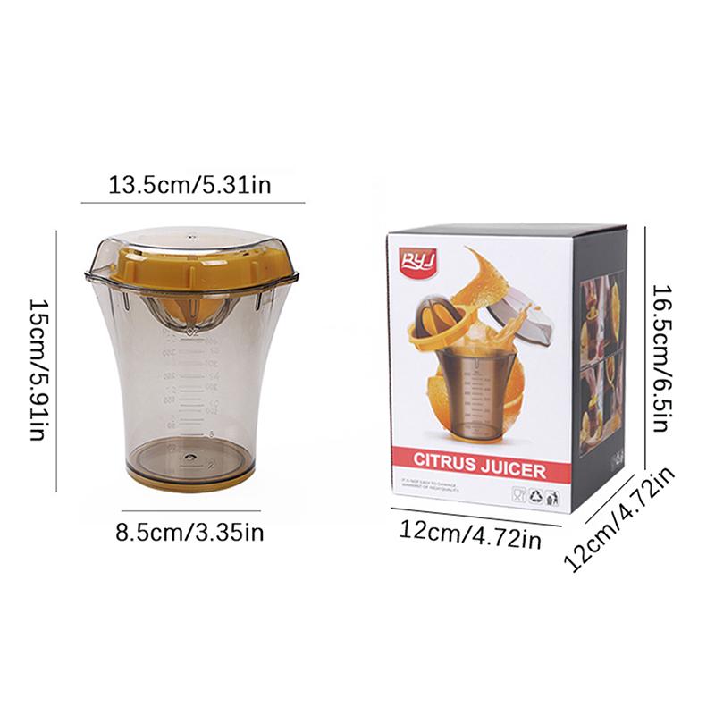 Portable Lemon Squeezer Manual Citrus Juicer With Measuring Cup 600Ml And Cover Lemon Squeezer Juicer Lime Squeezer Bar Tools