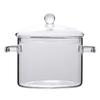 ZISIZ Double-Handle Transparent Glass Cooking Pot