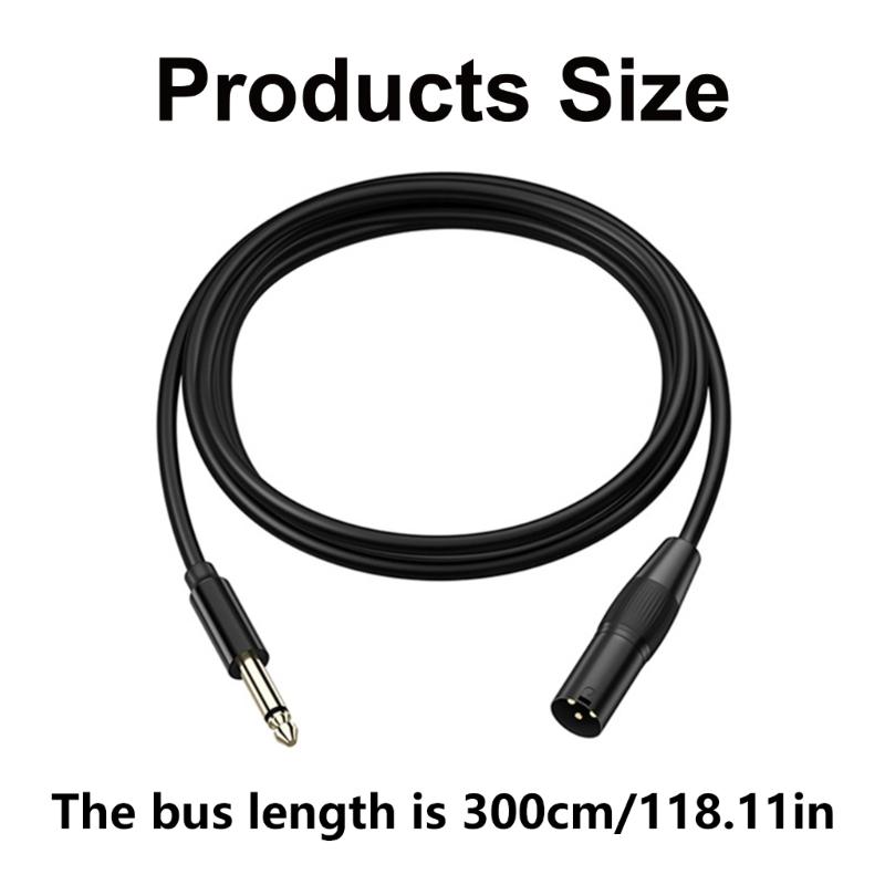 6.35mm (1/4inch) To 3Pin Cable Male To Male Balanced Shielded 3Pin To 6.35mm Cord Profesional Stereo Cable 2/3/10m
