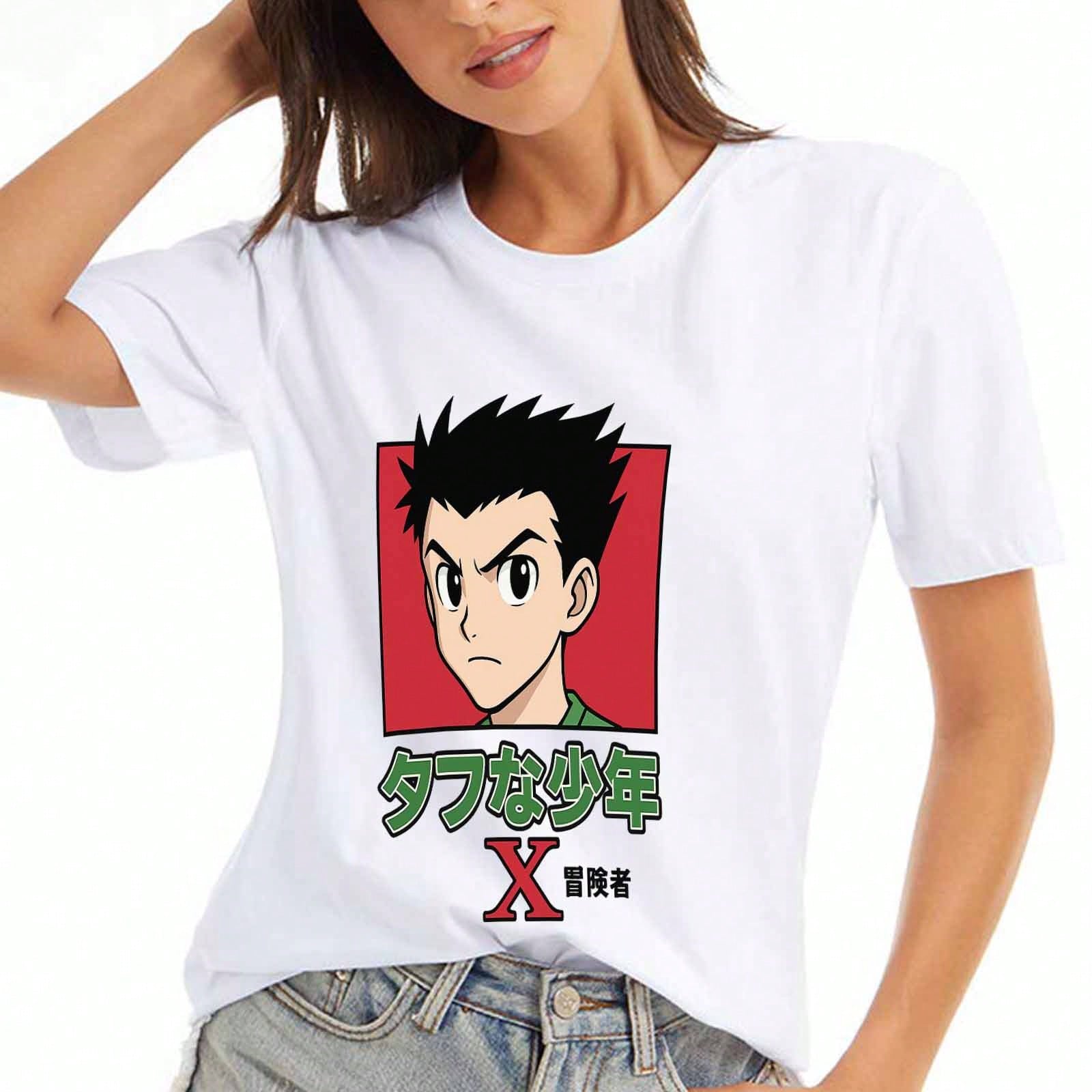 Angel And Demon Ladies Cotton T Shirt, Pure Cotton Premium Print, Durable, Casual And Fashionable. Paradise Angel And Devil Anime Design, Aesthetical S разноцветный