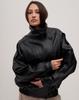 Women's Jacket H 1225 M Black Eco-leather
