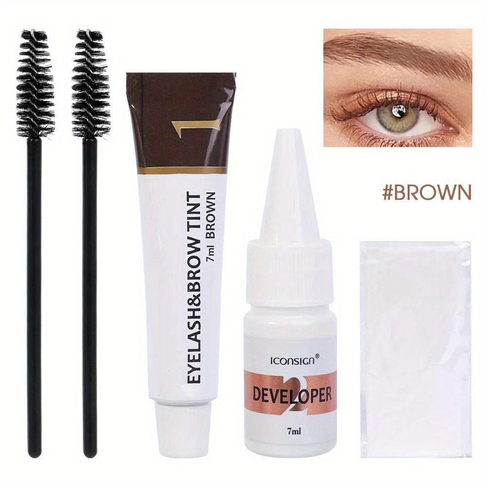 2 In 1 Eyelash and Eyebrow Tinting Kit, Professional Beauty Makeup Tool for Eyebrow and Eyelash Coloring, Suitable for Daily
