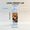 1PC Teddy Puppy Cozy Blanket 750ml Color Plastic Sports Water Bottle Leakproof Flip Straw Lid Suitable for Sports Office Home Use
