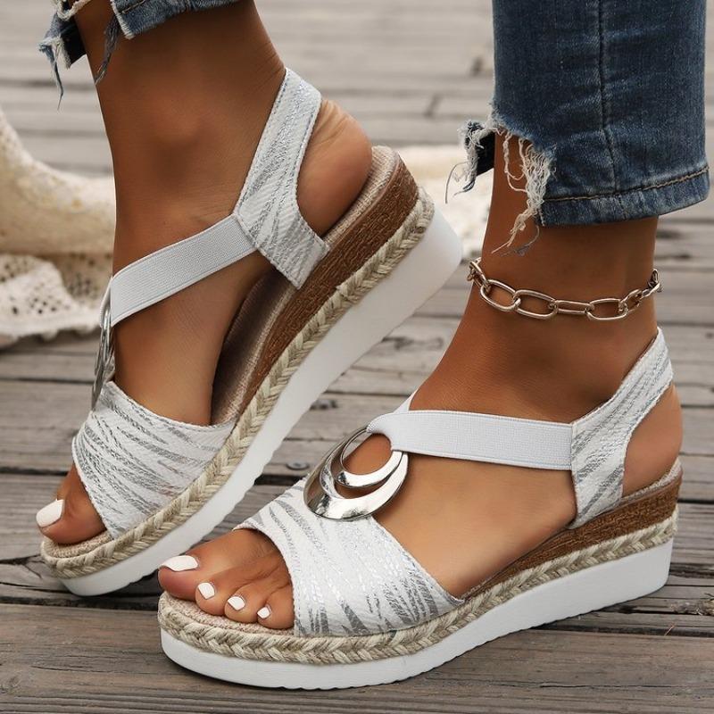 Damen Keilsandalen 2026 Sommer Schlangenprint Plateau-Sandalen Gladiator Sandalen Damen Komfort Lässig Mittlere Hohe Absätze Sandalen