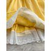 French style Pure Desire Lace-up V-neck Sling Dress Women Summer New Lace Embroidery Waist Slimming Cake Skirts