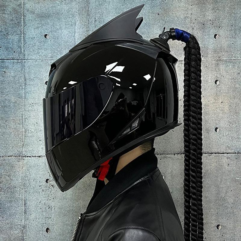 Jiekai Electric Vehicle Bike Helmet Men's and Women's Full Helmets Four Seasons Double Mirror Bluetooth Personalized Helmet Grey Party