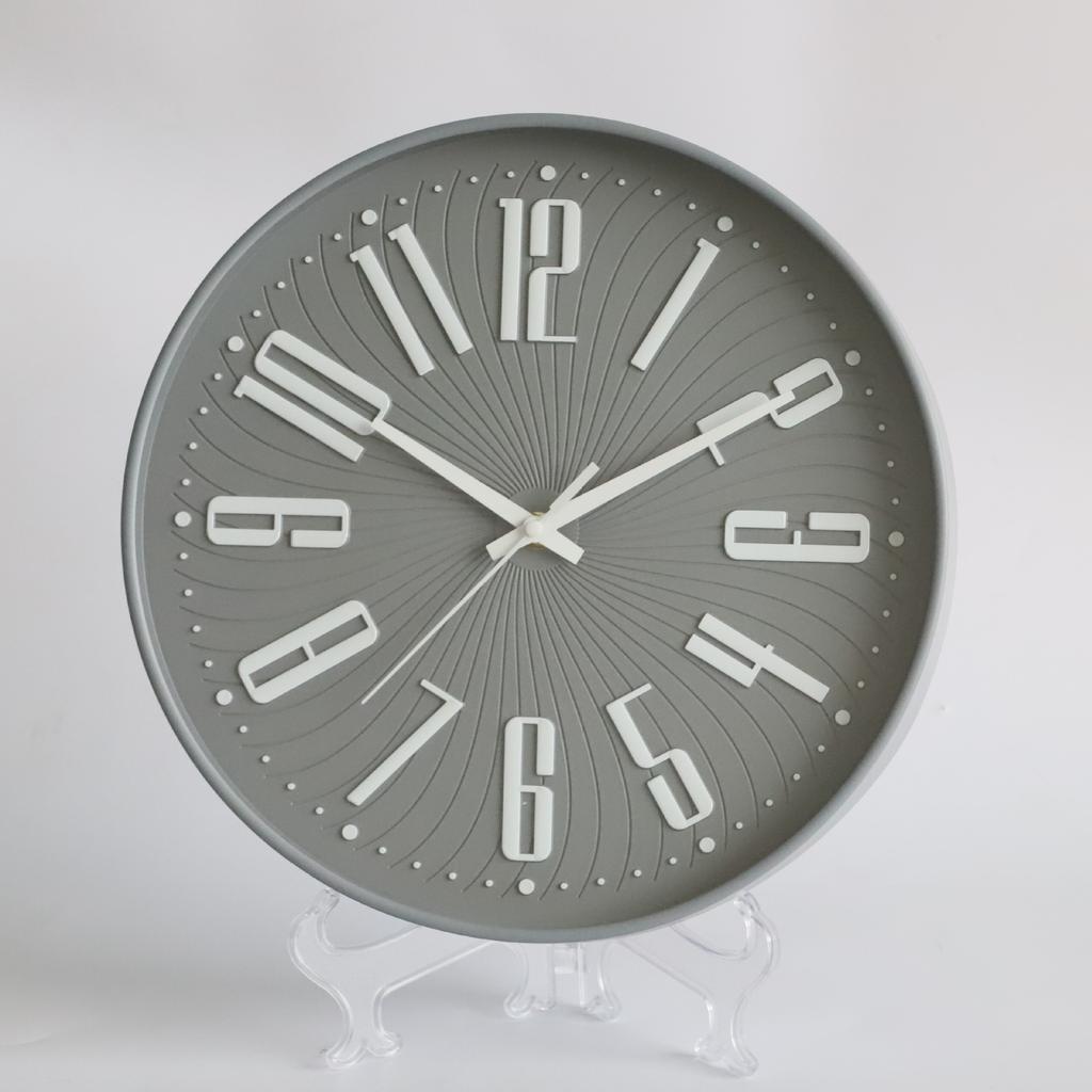 12 Zoll 30CM Leise Wanduhr, Kreativ und Modisch, Dreidimensionale Digitale Minimalistische Uhr für Zuhause Wohnzimmer