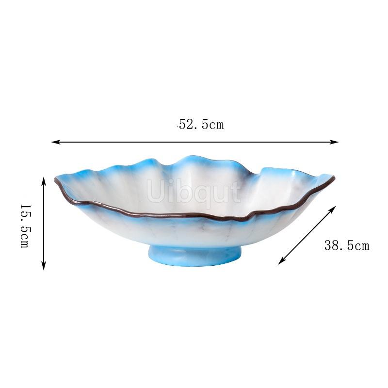 resin Shell fish sharp Sashimi dry Ice Plate Seafood sushi Platter tray Salmon Plate Dry Ice Artistic Conception Dish Tableware